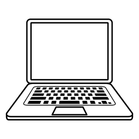 Laptop drawing black and white clipart free download