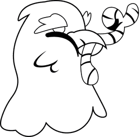 Falcon with worm black and white clipart