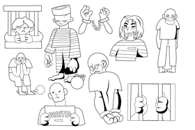 Prisoner black and white vector