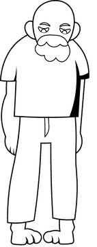 Prisoner Old black and white clipart