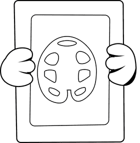 Skeleton X Ray black and white clipart