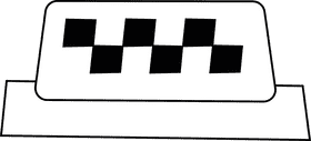 Taxi Checker black and white clipart