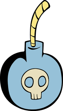 Bomb Skull Ball clipart