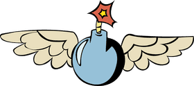 Bomb Wings Ball clipart