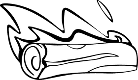 Bonfire Log black and white clipart