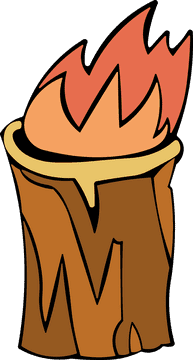 Bonfire Stump clipart