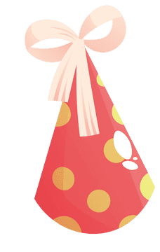 Birthday Hat Dotted clipart