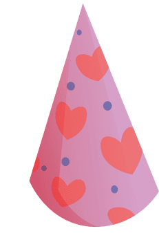 Birthday Hat Hearts clipart