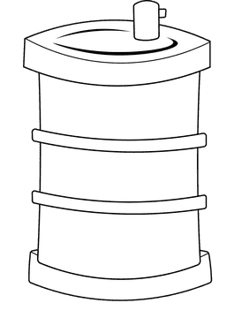 Keg Metal black and white clipart