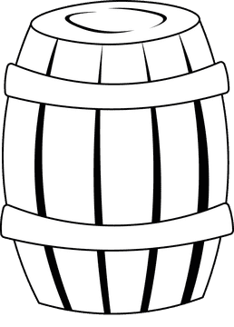 Keg Wood black and white clipart