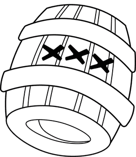 Keg Wood black and white clipart