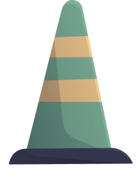 Traffic Cone Green clipart