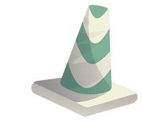 Traffic Cone Green clipart