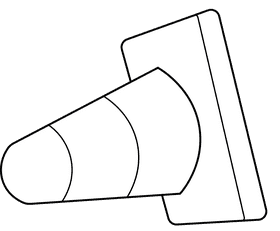 Traffic Cone Green black and white clipart