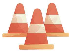Traffic Cone Triple clipart