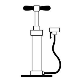 Air pump drawing black and white clipart