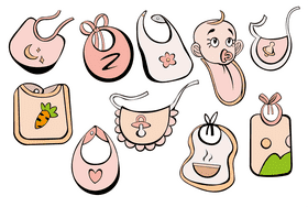 Baby Bib vector