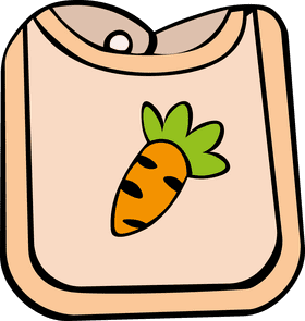 Baby Bib Carrot clipart