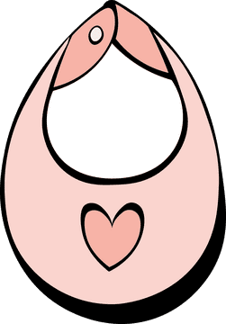 Baby Bib Heart clipart