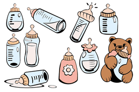 Baby Milk Bottle vector