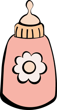 Baby Milk Bottle Flower clipart