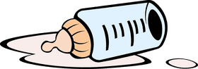 Baby Milk Bottle Spilled clipart