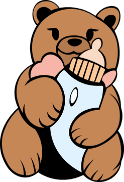 Baby Milk Bottle Teddy Bear clipart