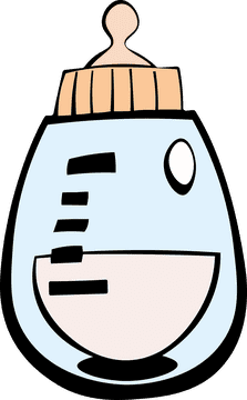 Baby Milk Bottle With Milk clipart