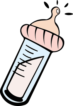 Baby Milk Bottle With Milk clipart