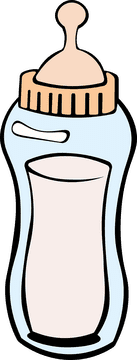 Baby Milk Bottle With Milk clipart