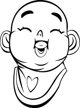 Baby Pacifier black and white clipart