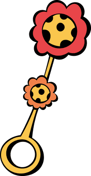 Baby Rattle Flower clipart