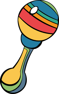 Baby Rattle Multicolored clipart
