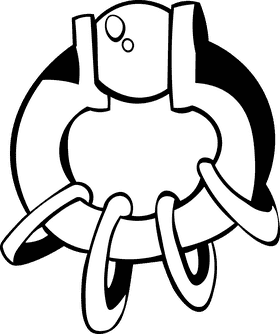 Baby Rattle Ring black and white clipart