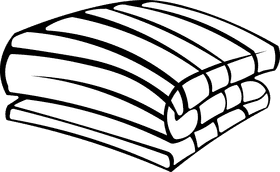 Blanket Blue black and white clipart