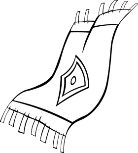 Blanket Orange Pattern black and white clipart