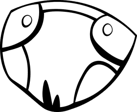 Diaper black and white clipart