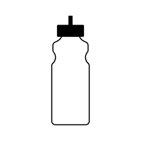 Sports water bottle drawing black and white clipart