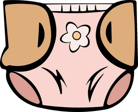 Diaper Flower clipart
