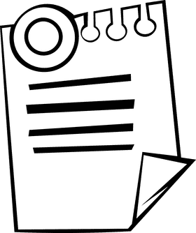 Pin Paper black and white clipart