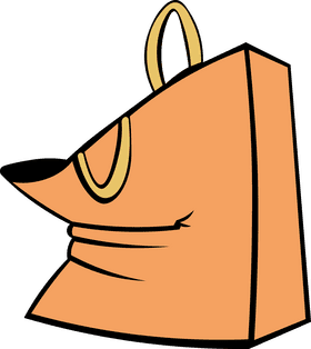 Shopping Bag Orange clipart