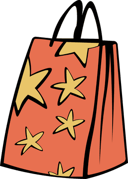 Shopping Bag Stars clipart