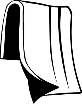Towel Hang black and white clipart