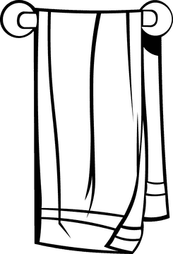 Towel Holder black and white clipart