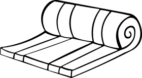 Towel Roll black and white clipart
