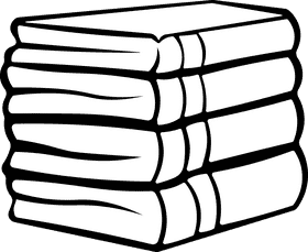 Towel Stack black and white clipart