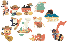 Europe countries map vector