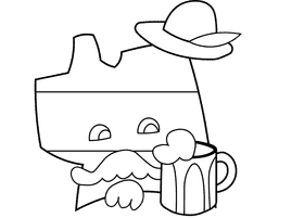 Map of Germany black and white clipart