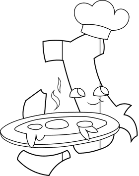 Map of Italy black and white clipart