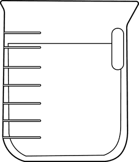 Сhemistry Beaker black and white clipart